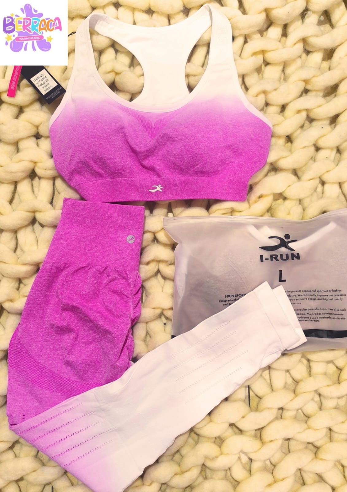 CONJUNTO CALZA LARGA CON TOP BU COLOR  MARCA IRUN CODIGO 8054