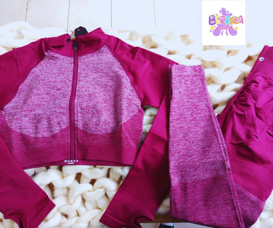 CONJUNTO DEPORTIVO CALZA CON PUSH-UP Y CAMPERA MANGA LARGA  MARCA IRUN 